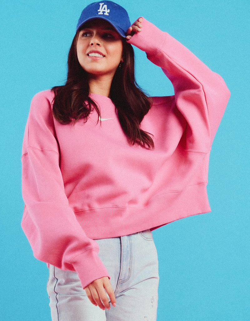NIKE Sportswear Phoenix Womens Oversized Crop Crewneck Sweatshirt image number 0