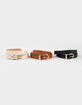 3 Pack Basic Womens Skinny Belts image number 5