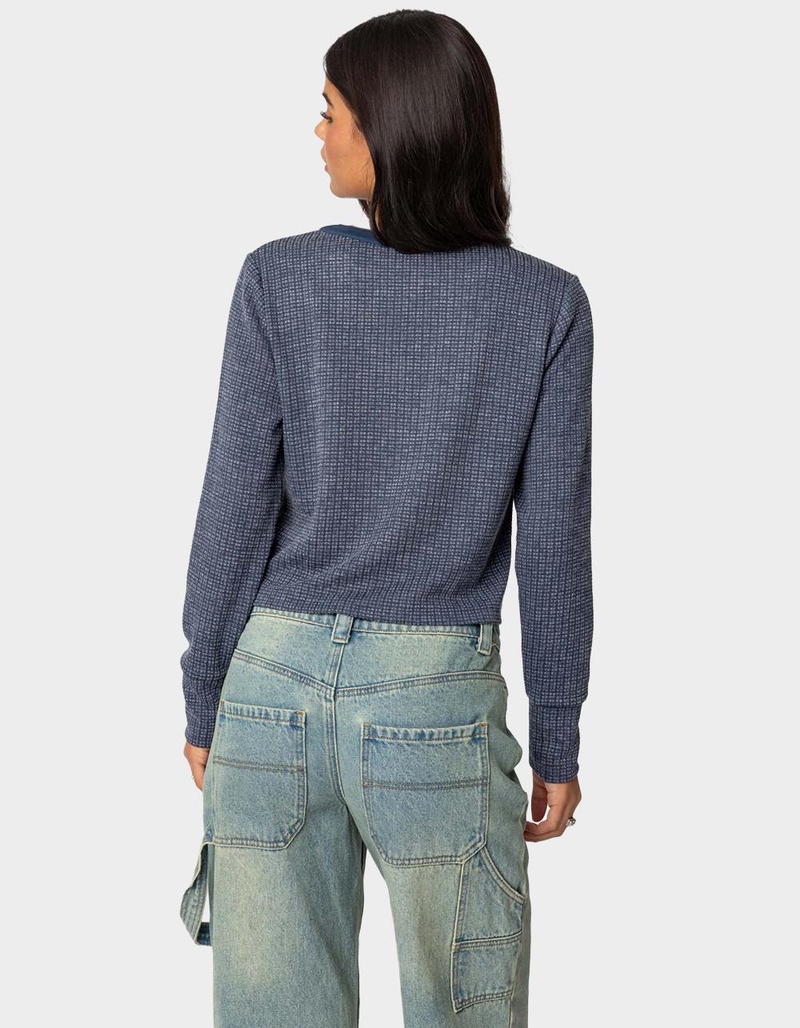 EDIKTED Ruth Henley Waffle Top image number 4