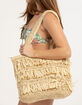 Straw Raffia Fringe Tote image number 1