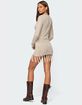 EDIKTED Tassel Knit Wrap Mini Dress image number 5