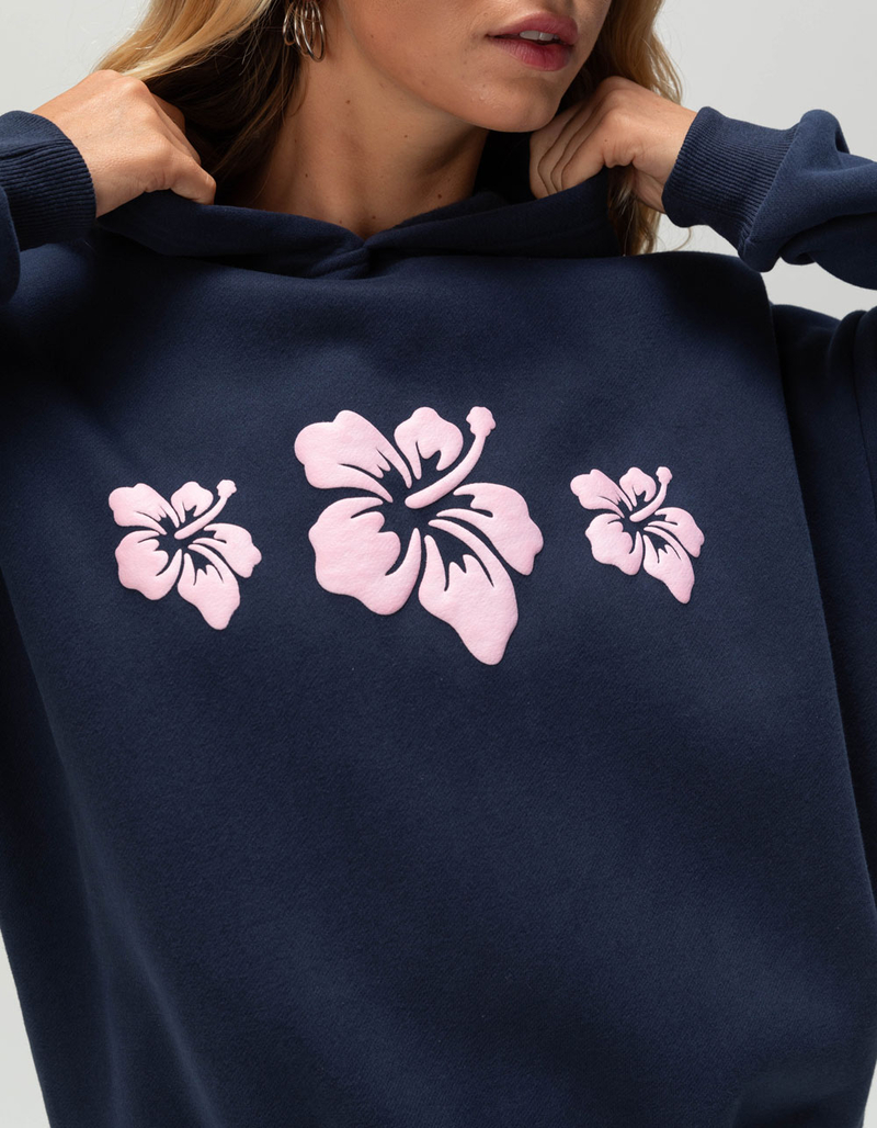FULL TILT Puff Hibiscus Womens Hoodie image number 4