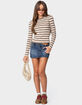 EDIKTED Sivan Striped Long Sleeve Tee image number 2
