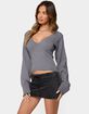 EDIKTED Stacie V-Neck Sweater image number 2