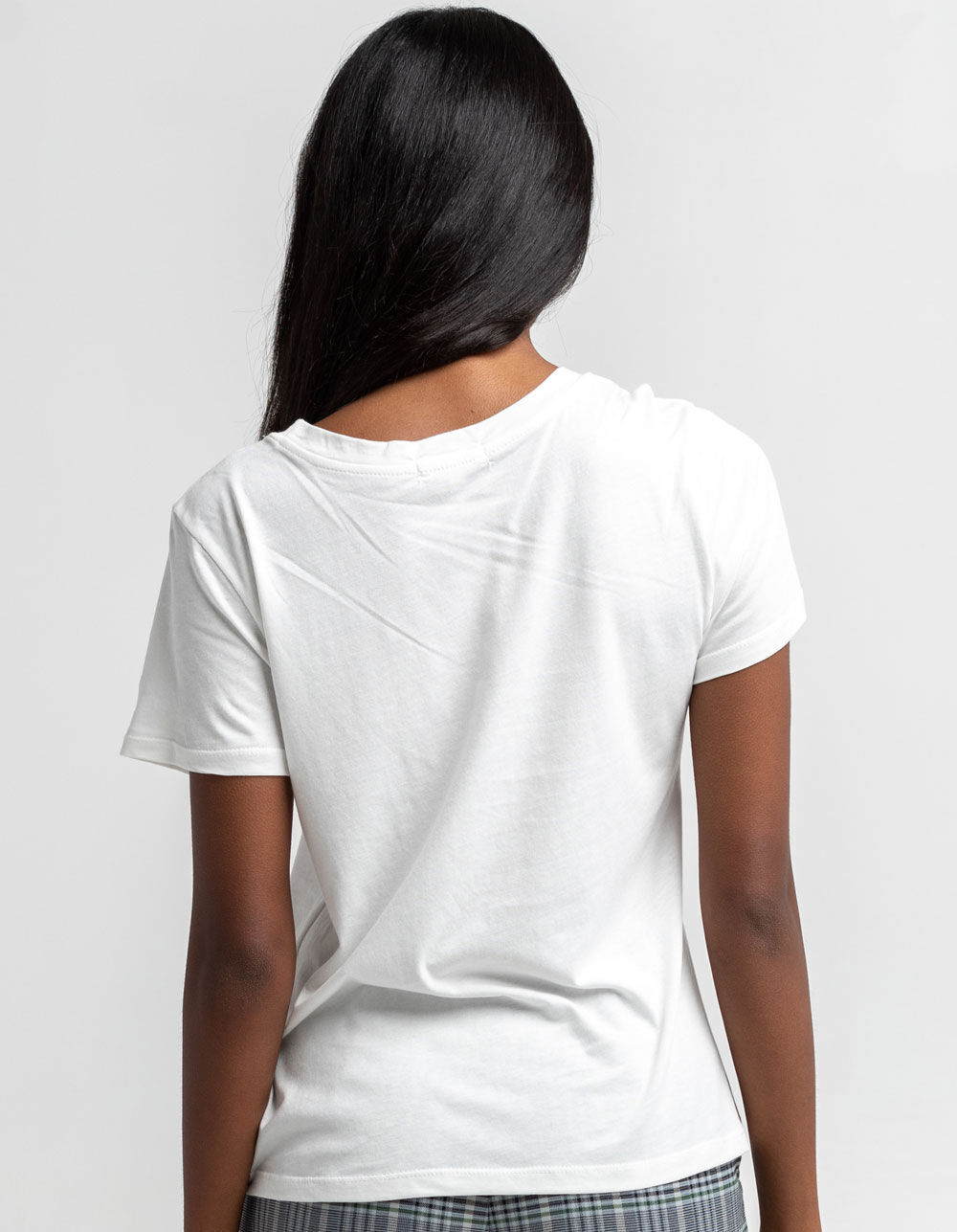 HEART \u0026 HIPS Womens White Crew Tee 
