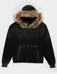 RSQ Mens Faux Fur Trim Oversized Zip-Up Hoodie image number 5