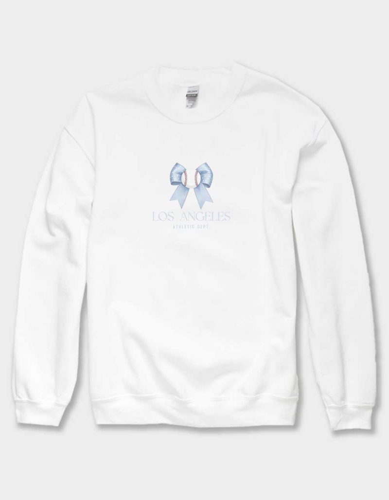 LOS ANGELES Bow Baseball Department Unisex Crewneck Sweatshirt image number 0