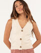 RSQ Cable Button Womens Vest image number 2