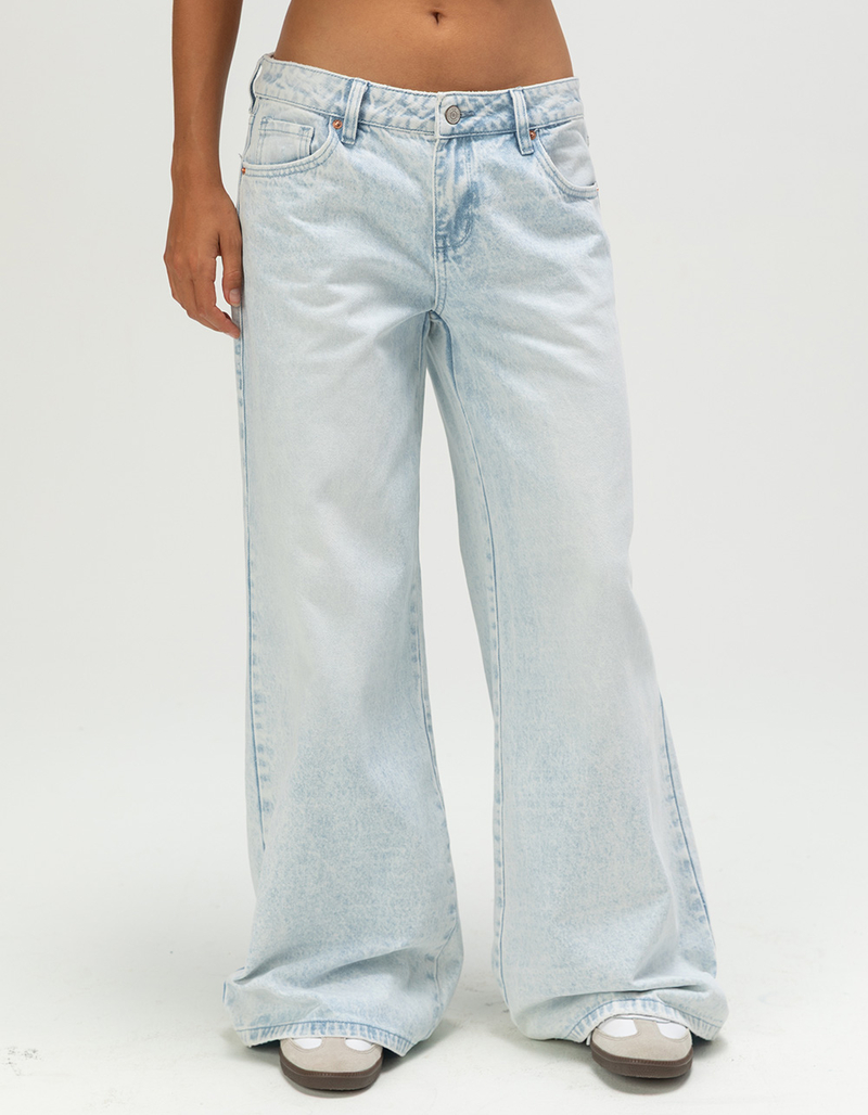 RSQ Womens Low Rise Bow Baggy Jeans image number 2