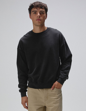 RSQ Mens Washed Oversized Crewneck Sweatshirt Primary Image