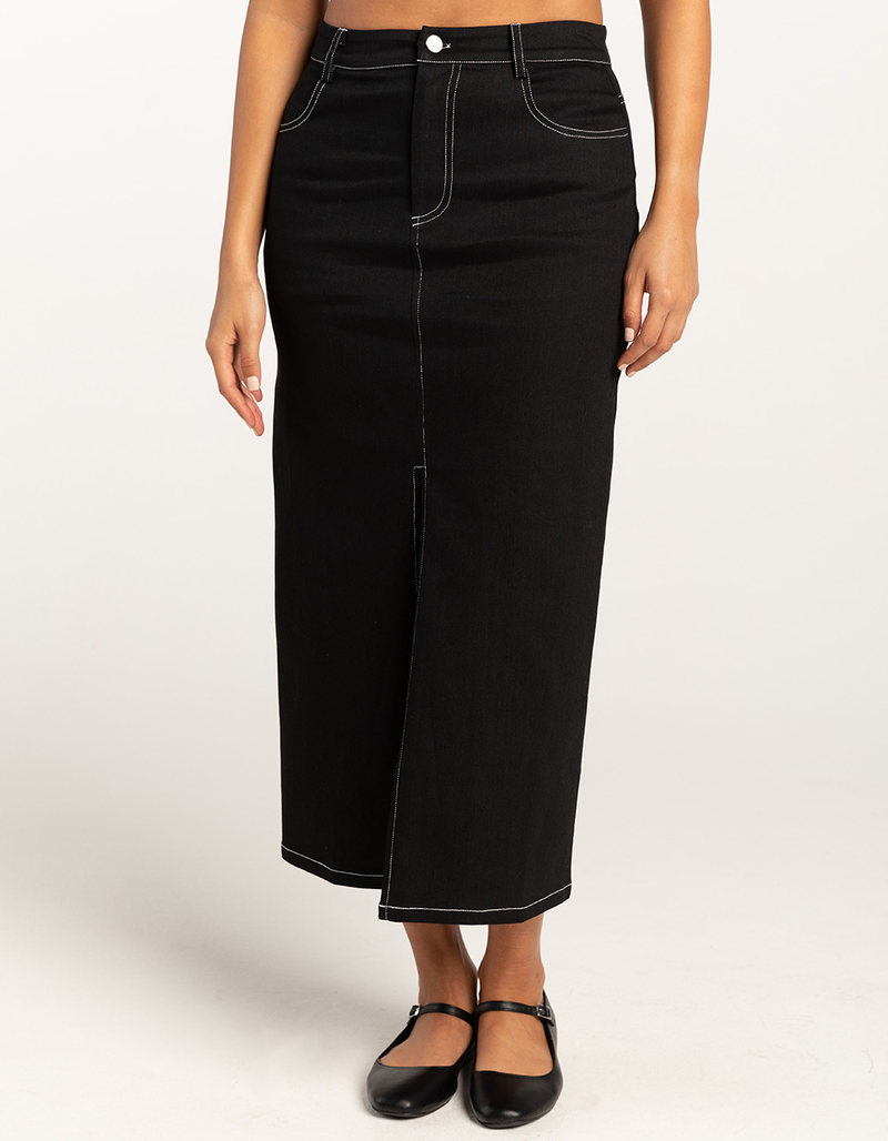 WEST OF MELROSE Contrast Womens Maxi Skirt image number 0