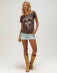 WEST COAST CHOPPERS Game Stays The Same Womens Off The Shoulder Tee image number 2