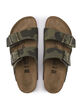 BIRKENSTOCK Arizona Womens Desert Soil Camo Green Slide Sandals image number 2