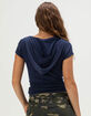 RSQ Womens Hooded Henley Top image number 4