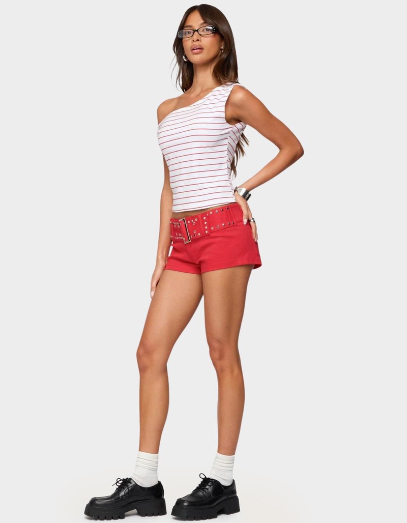 EDIKTED Keryn Striped Asymmetric Top image number 4