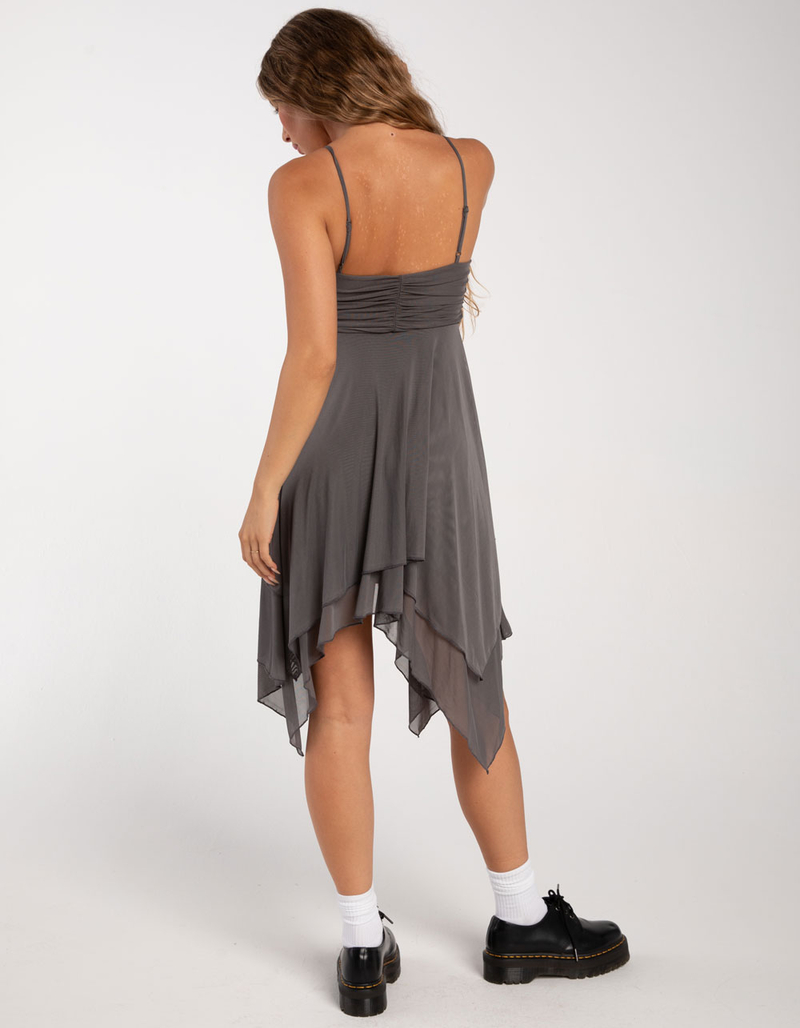 RSQ Womens Hanky Hem Mesh Slip Dress image number 2