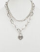 FULL TILT Heart Lock Chunky Chain Necklace image number 4