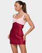 EDIKTED Contrast Satin Effect Mini Dress image number 2