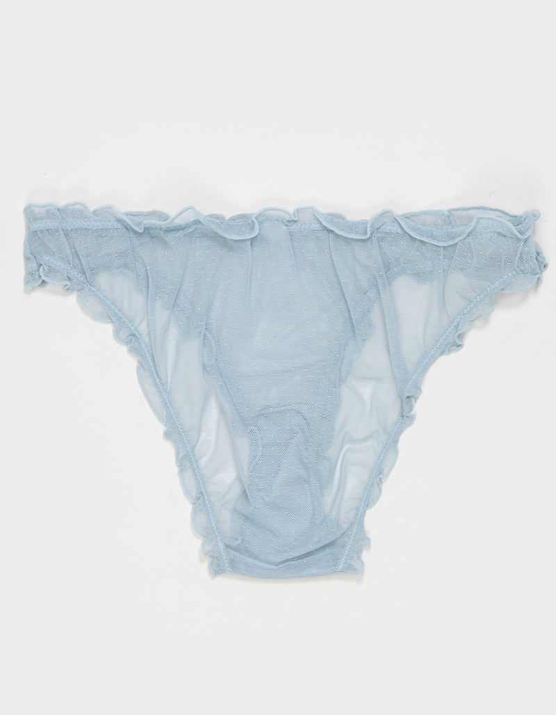 FULL TILT Mesh Dot Gingham Bow Bikini Panties image number 1