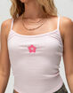 FULL TILT Hibiscus Embroidered Womens Tank Top image number 5