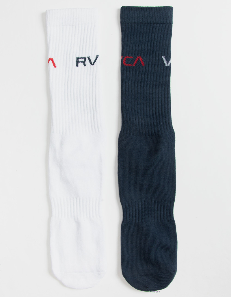 RVCA 2 Pack Basic Logo Mens Crew Socks image number 0