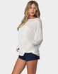 EDIKTED Oversized Semi Sheer Long Sleeve Tee image number 4