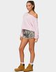 EDIKTED Aveline Off Shoulder Light Sweatshirt image number 4