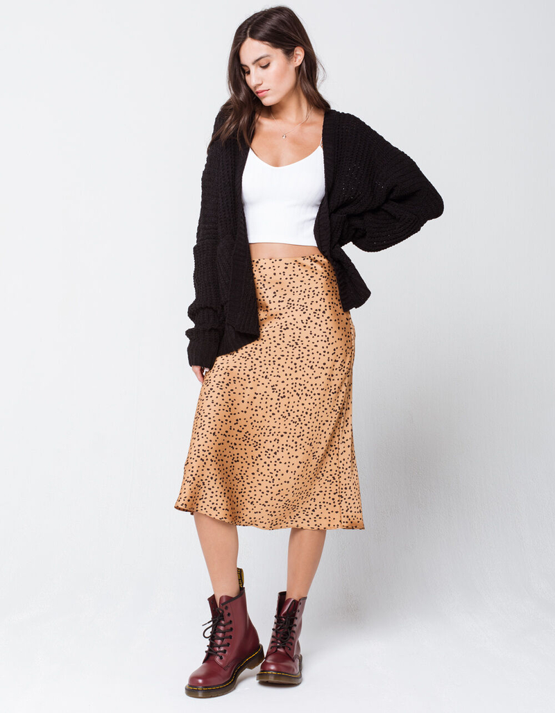 RSQ Chenille Shaker Knit Black Womens Cardigan image number 3