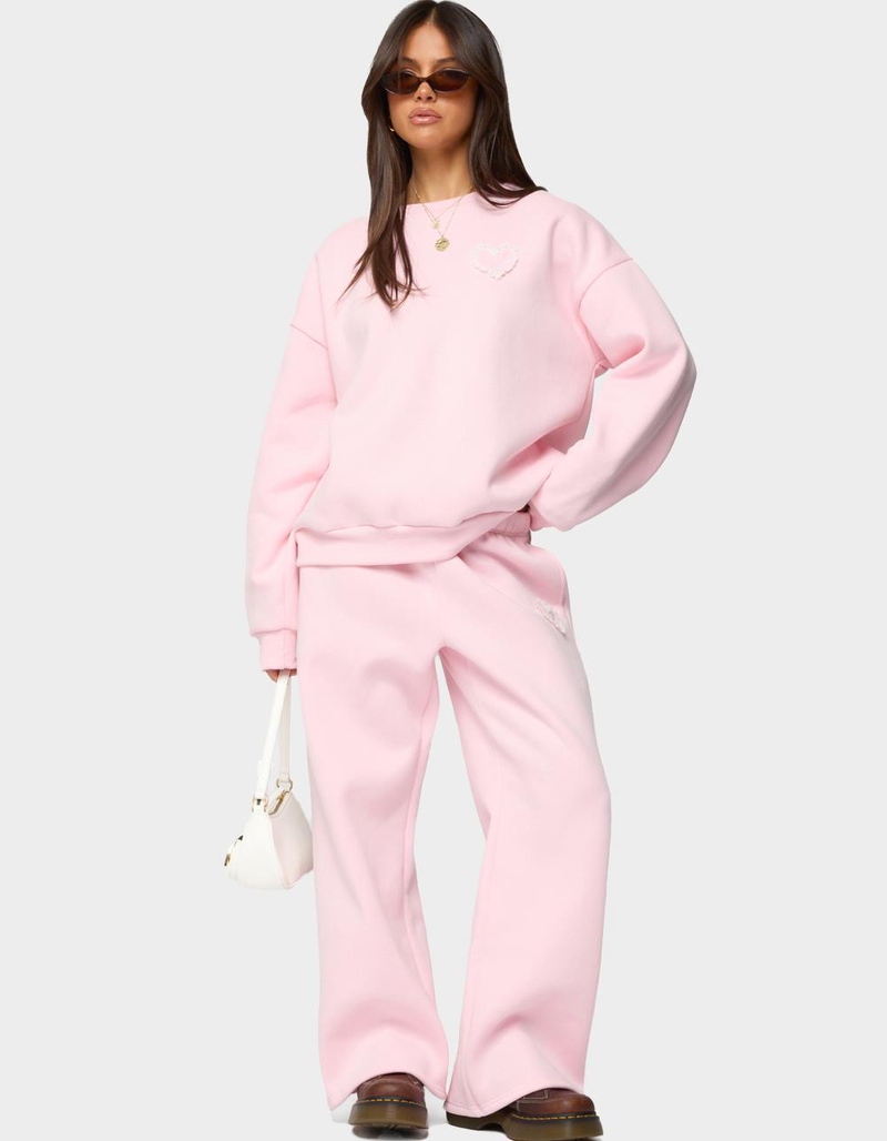 EDIKTED Love Edikted Wide Leg Sweatpants image number 4