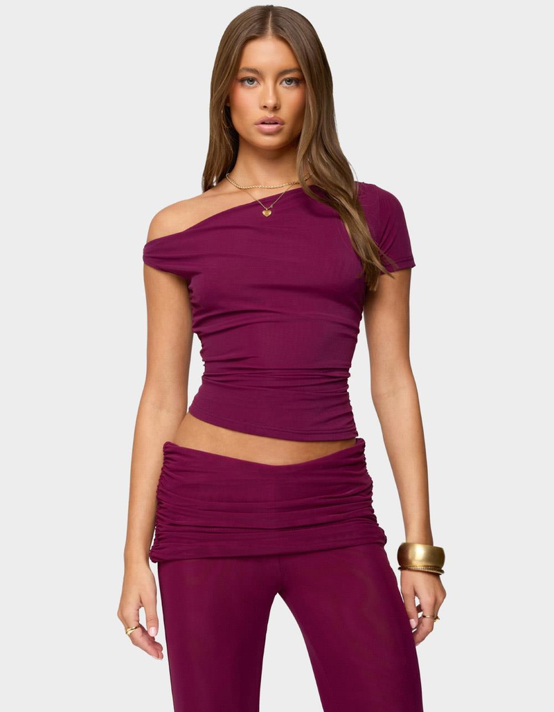 EDIKTED Halli Twisted Off Shoulder Top image number 0