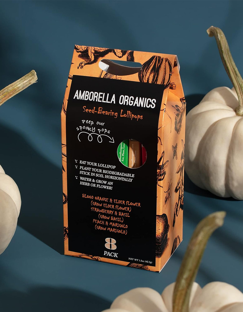 AMBORELLA ORGANICS Spooky Seed-Bearing Lollipops 8 Pack image number 2