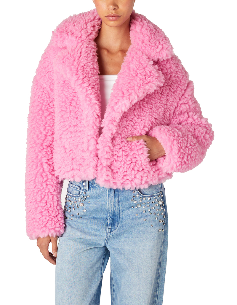 BLANK NYC Candy Bar Sherpa Womens Jacket image number 0