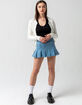 BDG Urban Outfitters Kilt Denim Mini Skirt image number 4