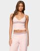 EDIKTED Miya Stripey Ribbed Knit Tank Top image number 1