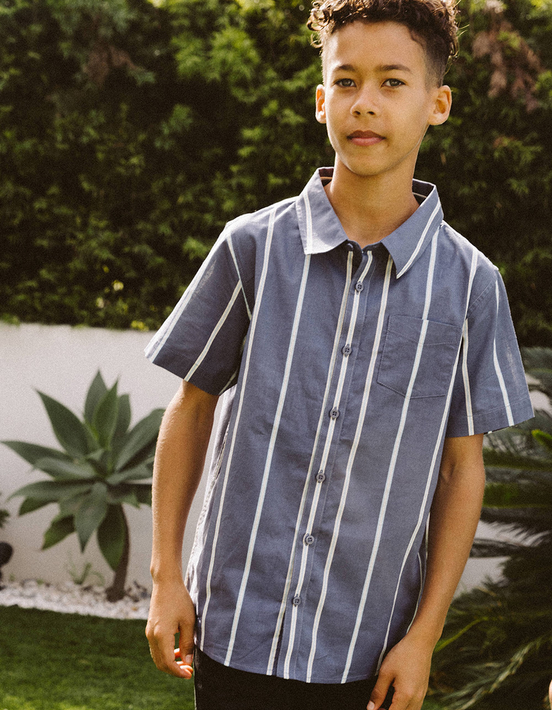 RSQ Boys Striped Button Down Shirt image number 2
