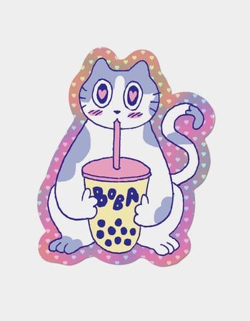 APPLY Boba Cat Sticker Primary Image
