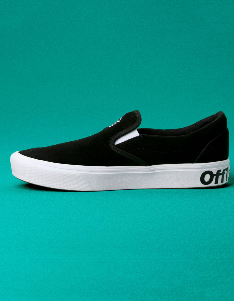 VANS ComfyCush Distort Slip-On Black & True White Shoes image number 2