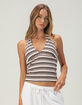 RSQ Womens Stripe Halter Top image number 1