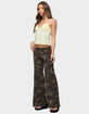 EDIKTED Lumielle Camo Wide Leg Foldover Pants image number 4