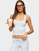 EDIKTED Linda Ribbed Scoop Neck Tank Top image number 1