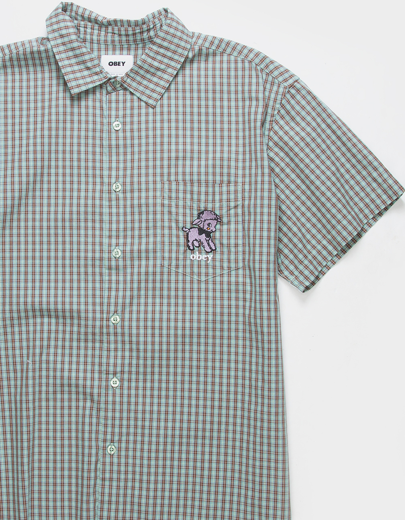 OBEY Frank Mens Woven Button Down Shirt image number 1