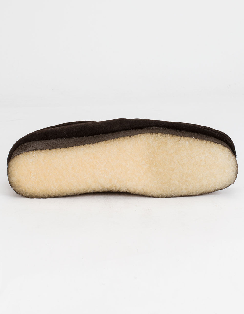 CLARKS Wallabee Mens Black Suede Shoes image number 5