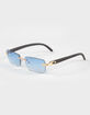 RSQ Rectangle Rimless Sunglasses image number 1