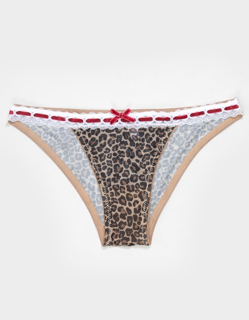 FULL TILT Ribbon Lace Trim Cheeky Panties image number 0