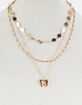 FULL TILT Layered Flower Butterfly Necklace image number 3