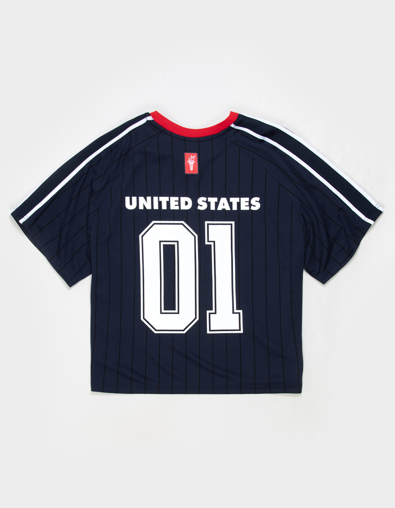 RSQ Mens USA Baggy Crop Soccer Jersey image number 1