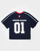 RSQ Mens USA Baggy Crop Soccer Jersey image number 2