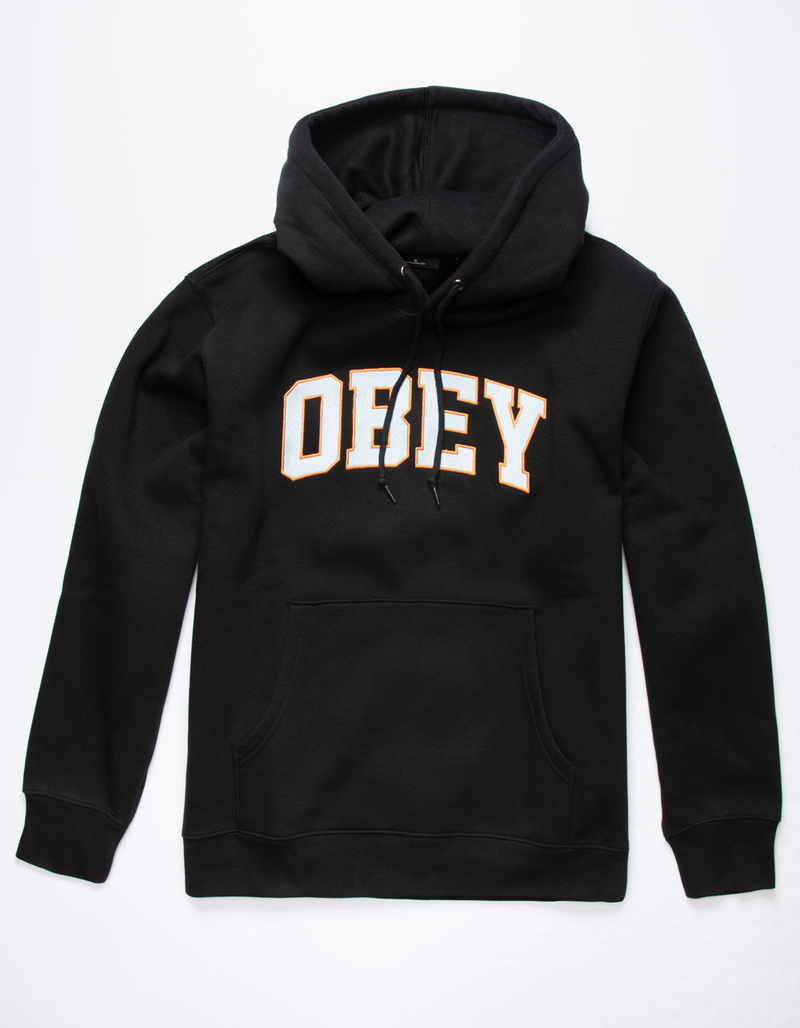 OBEY Sports II Mens Black Hoodie image number 0