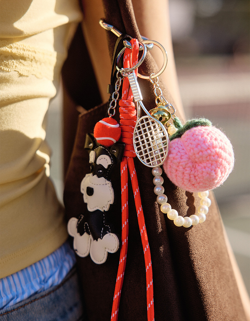 FULL TILT Faux Leather Dog Corded Bag Charm image number 2