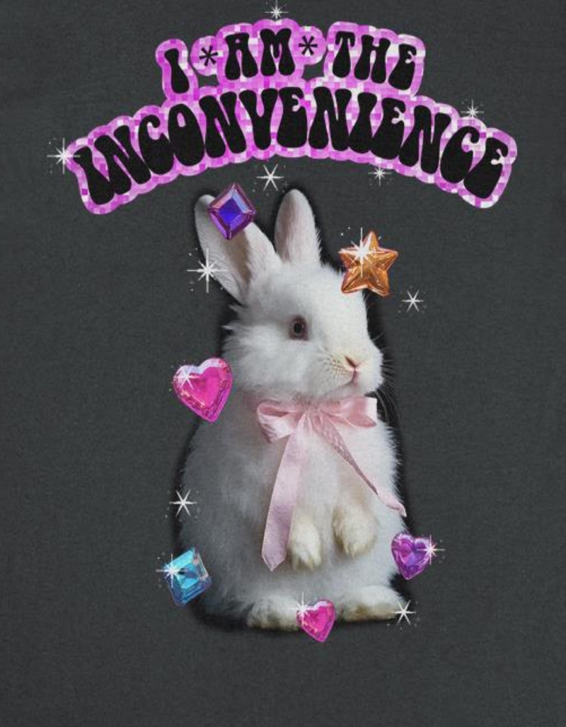 RABBIT I Am The Inconvenience Unisex Tee BLACK Tillys